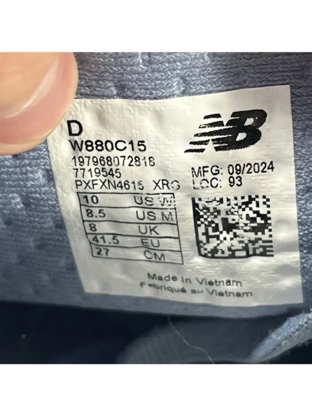 New Balance Fresh Foam X 880v15 Women 10 D  W880C15 Blue Purple Running Shoes